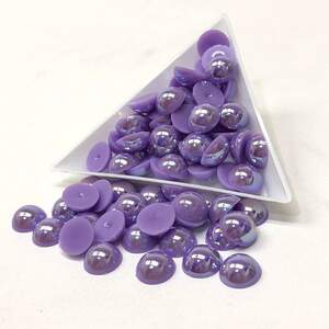 Полубусины перламутровые 10 мм, 10 гр/уп цвет - фиолетовый с АВ покрытием - А36 Полубусины перламутровые 10 мм, 10 гр/уп цвет - фиолетовый с АВ покрытием - А36