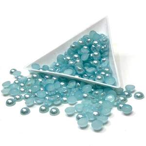 Полубусины перламутровые 6 мм, 20 гр/уп цвет - голубой Z12