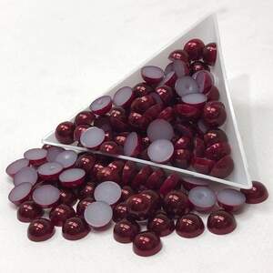 Полубусины перламутровые 8мм, 10 гр/уп - цвет бордовый #Z2 Полубусины перламутровые 8мм, 10 гр/уп - цвет бордовый #Z2