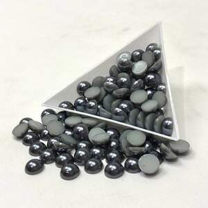 Полубусины перламутровые 8мм, 10 гр/уп - цвет серый #Z52 Полубусины перламутровые 8мм, 10 гр/уп - цвет серый #Z52