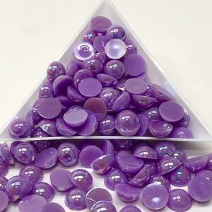 Полубусины перламутровые 8мм, 10 гр/уп - цвет сиреневый #11 с покрытием АВ