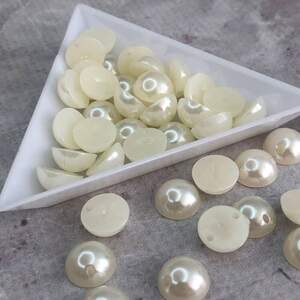 Полубусины пришивные 10 мм, 20 гр/уп цвет - айвори перламутр Полубусины пришивные 10 мм, 20 гр/уп цвет - айвори перламутр