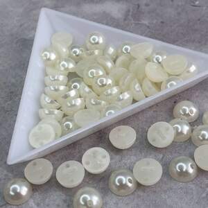 Полубусины пришивные 8 мм, 20 гр/уп цвет - айвори перламутр Полубусины пришивные 8 мм, 20 гр/уп цвет - айвори перламутр
