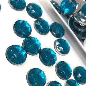 Полубусины пришивные граненые 10 мм, 20 г/уп цвет - синий Полубусины пришивные граненые 10 мм, 20 г/уп цвет - синий