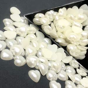 Полубусины сердечки 10мм, #Z24 - 25шт/уп Полубусины сердечки 10мм, #Z24 - 25шт/уп