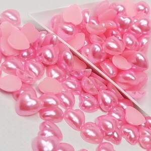 Полубусины сердечки 10мм, #Z6 - 25шт/уп Полубусины сердечки 10мм, #Z6 - 25шт/уп