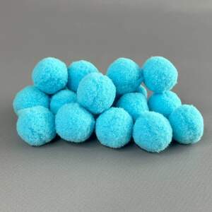 Помпон велюровый 2 см - лазурный