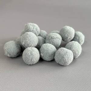 Помпон велюровый 2 см - серый