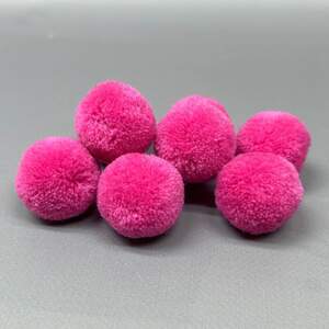 Помпон велюровый 3 см - малиновый