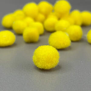 Помпоны для творчества 1,5 см, 50 шт / упаковка желтые