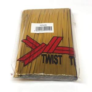 Проволочные заязки 12 см, цвет - золото Проволочные заязки 12 см, цвет - золото