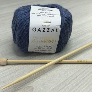 Пряжа Gazzal Baby Wool XL цвет 844 Пыльный джинс