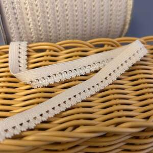 Резинка ажурная, отделочная 11мм - бежевый #1