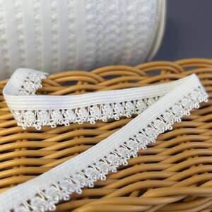 Резинка ажурная, отделочная 13мм - белая #3