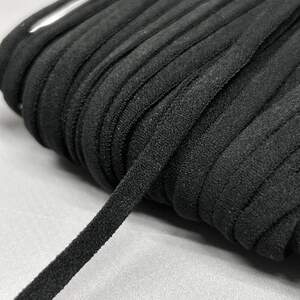 Резинка для бретель плоская 5 мм - черная матовая