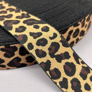 Резинка поясная 4 см леопард - светлая