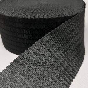 Резинка рельефная поясная 6 см - черный