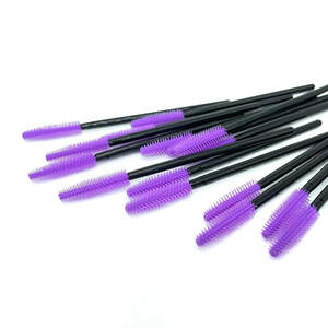 Силиконовые щеточки для наращивания ресниц Фиолетовые, 10шт