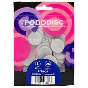 Спонж-файл полировщик для педикюрного диска Staleks Pro 25мм, 25шт