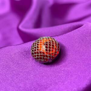 Стразы в цапах пришивные, круглые 20 мм - красный