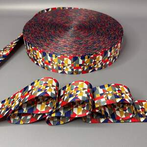 Стропа ременная для сумок 5 см разноцветная - калейдоскоп Стропа ременная для сумок 5 см разноцветная - калейдоскоп