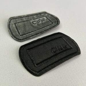 Термо нашивка, заплатка 3,5х6 см - черный
