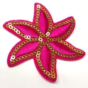 Термонаклейка Звезда 6х6см розовая