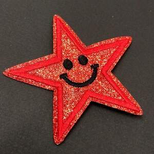 Термонаклейка Звезда люрекс- 1 шт, 7х7см цвет #8