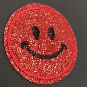 Термонаклейка Смайл Люрекс- 1 шт, 4,5х4,5см цвет #5