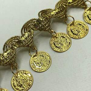 Тесьма золотая с монетка - 3,5 см