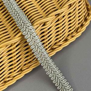 Тесьма косичка Шубная 1,3 см - стальная