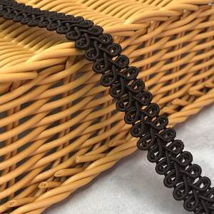 Тесьма косичка Шубная 1,5 см - Шоколад