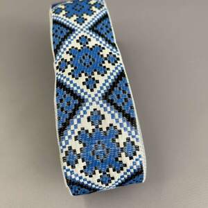 Тесьма национальная 5 см - орнамент электрик