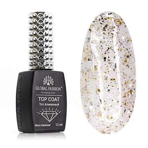 Топ без липкого слоя, SilverGold Foil Top, 12мл Топ без липкого слоя, SilverGold Foil Top, 12мл