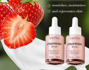Увлажняющая сыворотка для лица с экстрактом клубники и протеинами молока Sadoer, 30мл Увлажняющая сыворотка для лица с экстрактом клубники и протеинами молока Sadoer, 30мл