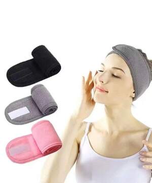 Универсальная повязка на голову на липучке, белая