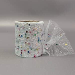 Фатин в рулонах 6см, моток 9 м - белый