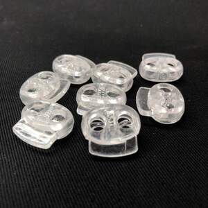 Фиксатор для шнура пластиковый 19 мм, прозрачный