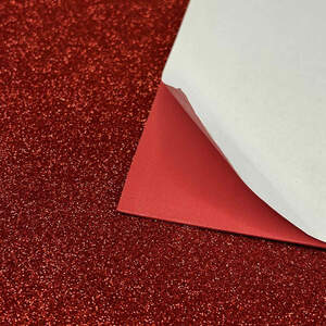 Фоамиран красный с глиттером клеевая основа1,6 мм, 1 лист А4 Фоамиран красный с глиттером клеевая основа1,6 мм, 1 лист А4