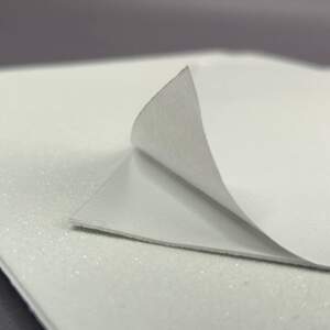 Фоамиран с глиттером клеевая основа 1,6 мм, 1 лист А4 - белый