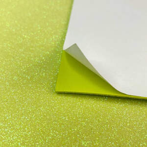 Фоамиран с глиттером клеевая основа 1,6 мм, 1 лист А4 - салатовый Фоамиран с глиттером клеевая основа 1,6 мм, 1 лист А4 - салатовый