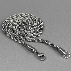 Цепочка для жетона из нержавеющей стали 4 мм, длина 60 см Цепочка для жетона из нержавеющей стали 4 мм, длина 60 см