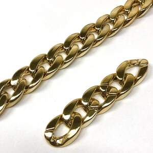 Цепь пластиковая декоративная 20х25 мм C-44 - лимонное золото Цепь пластиковая декоративная 20х25 мм C-44 - лимонное золото