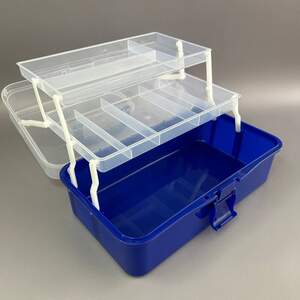 Чемоданчик-органайзер для рукоделия 30х14х17 см, синий Чемоданчик-органайзер для рукоделия 30х14х17 см, синий