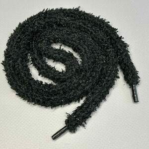 Черный круглый шнурок Пушистик 10 мм полиэстер, 100 см Черный круглый шнурок Пушистик 10 мм полиэстер, 100 см