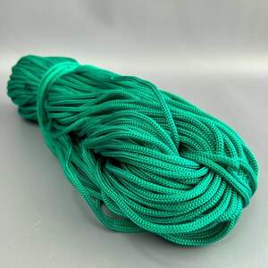 Шнур 5мм текстильный полиамидный, бирюзовый (90м) Шнур 5мм текстильный полиамидный, бирюзовый (90м)