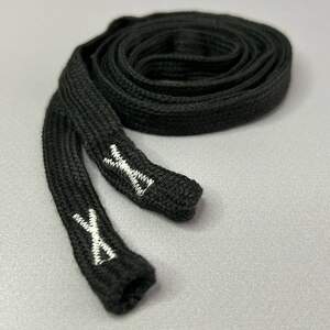 Шнурок 1 см черный 130 см - без концевика Х