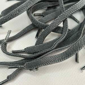 Шнурок для обуви резиновый плоский 100 см длина, Ø 7 мм - стальной Шнурок для обуви резиновый плоский 100 см длина, Ø 7 мм - стальной