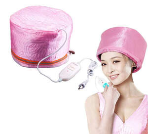 Электрическая термошапка (сушуар) для масок, ламинирования и лечения волос, Розовая