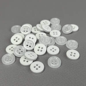 10 шт. - Пуговицы рубашечные Ø-11мм - белый холодный 10 шт. - Пуговицы рубашечные Ø-11мм - белый холодный